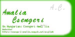 amalia csengeri business card